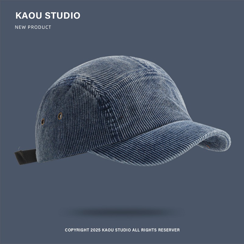 Corduroy Cap 5 Panel - قبعة كوردوروي للجنسين بخمسة ألواح، قبعة