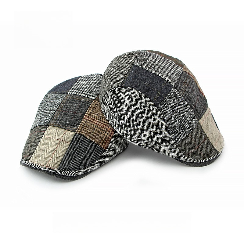 Newsboy Cap Ivy - قبعة رجالية مسطحة من التويد بتصميم