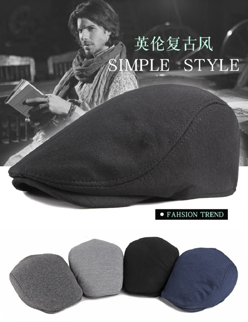 Newsboy Cap Ivy - قبعة مسطحة من مزيج الصوف للرجال