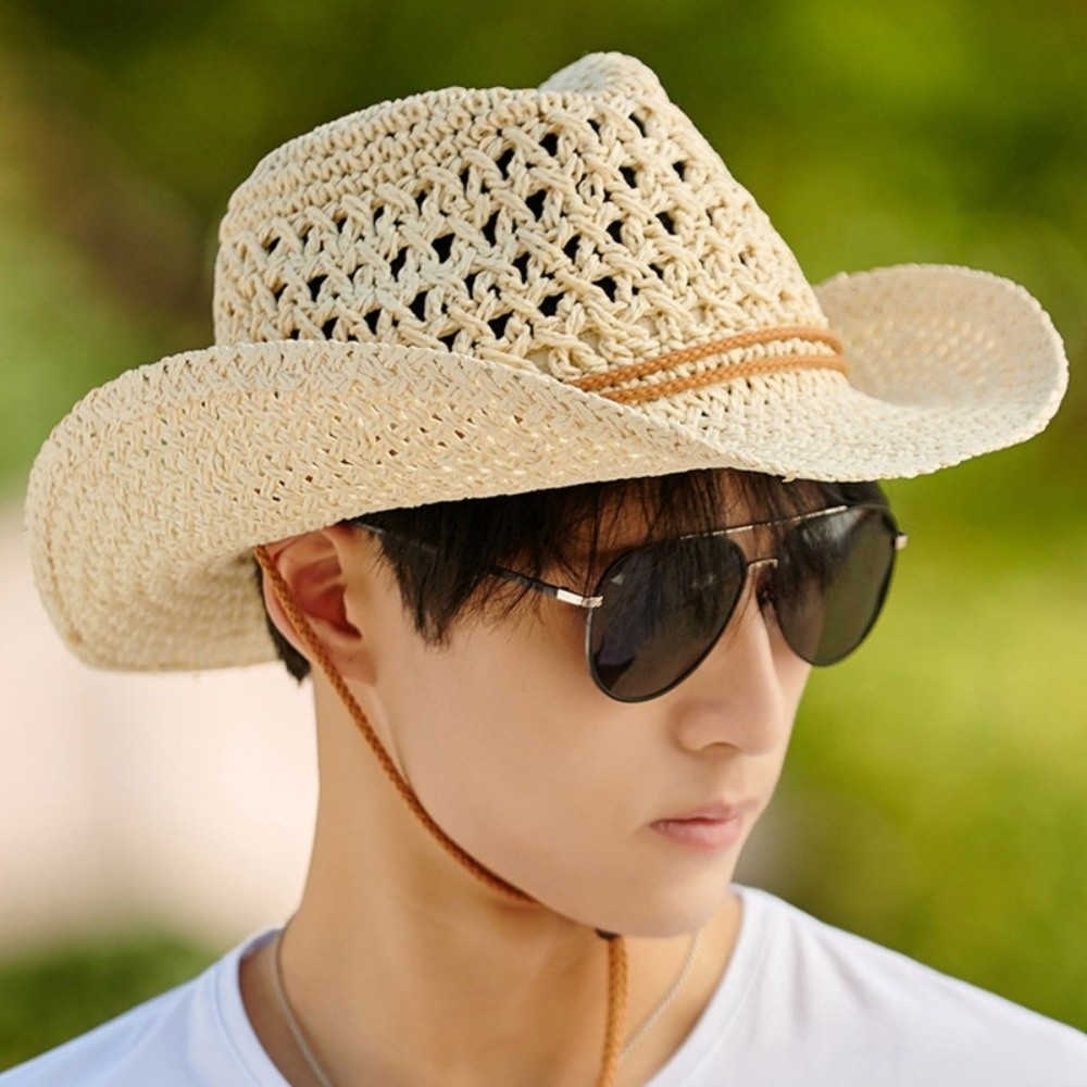 قبعة قش عريضة الحواف بتصميم ري - مراجعة Cowboy Hat Straw وسعره
