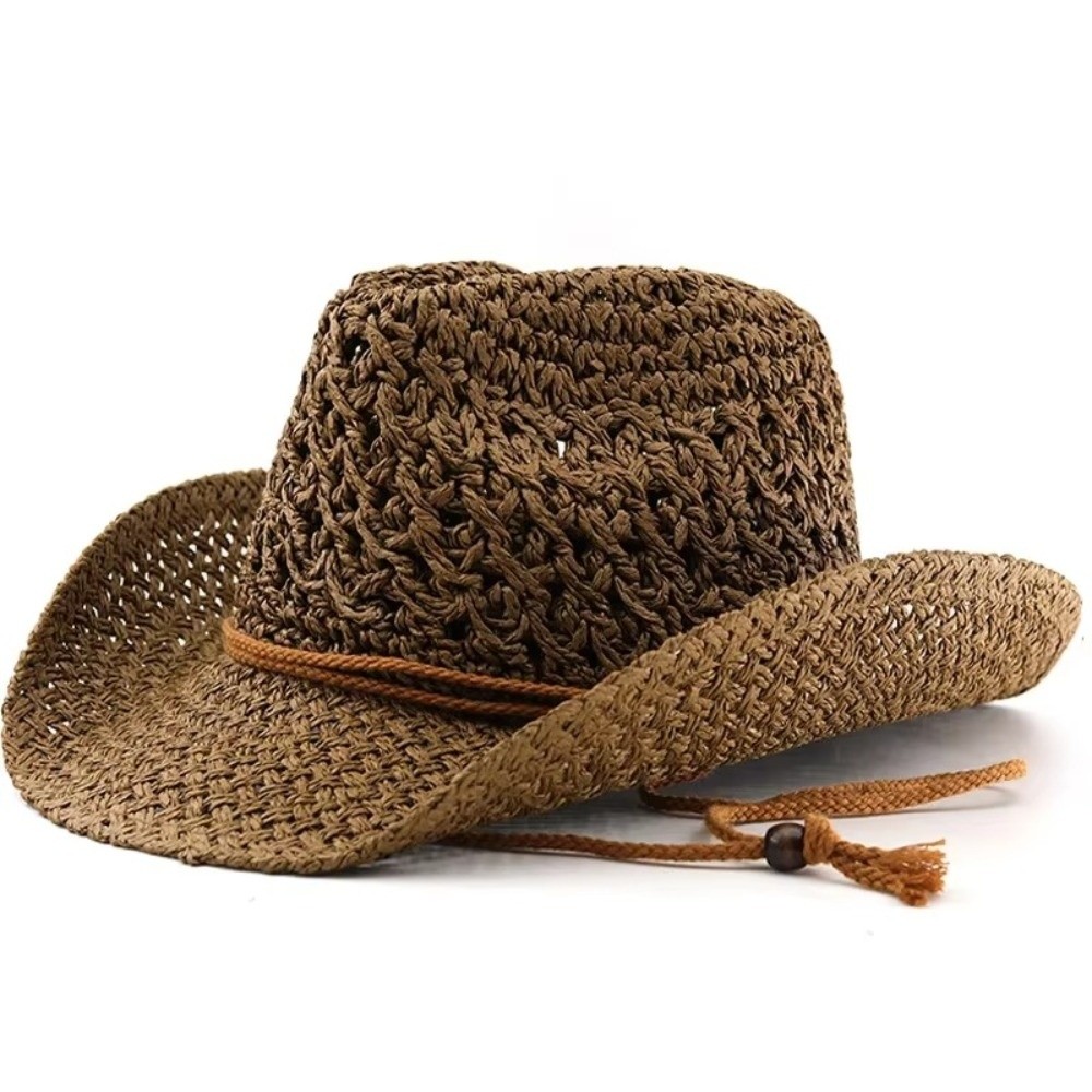 قبعة قش عريضة الحواف بتصميم ري - مراجعة Cowboy Hat Straw وسعره