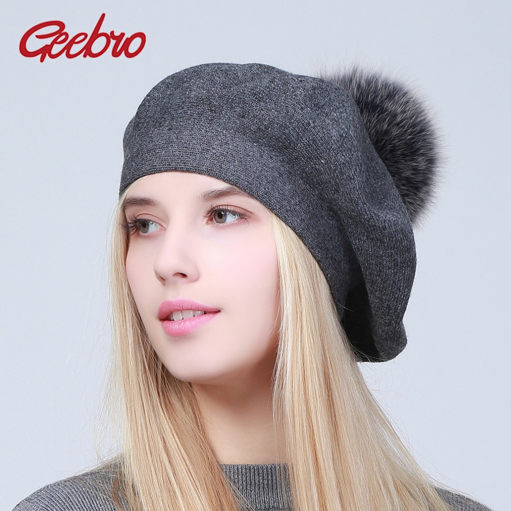 Geebro المرأة قبعة بيريه الشتا - مراجعة Beret French Wool وسعره