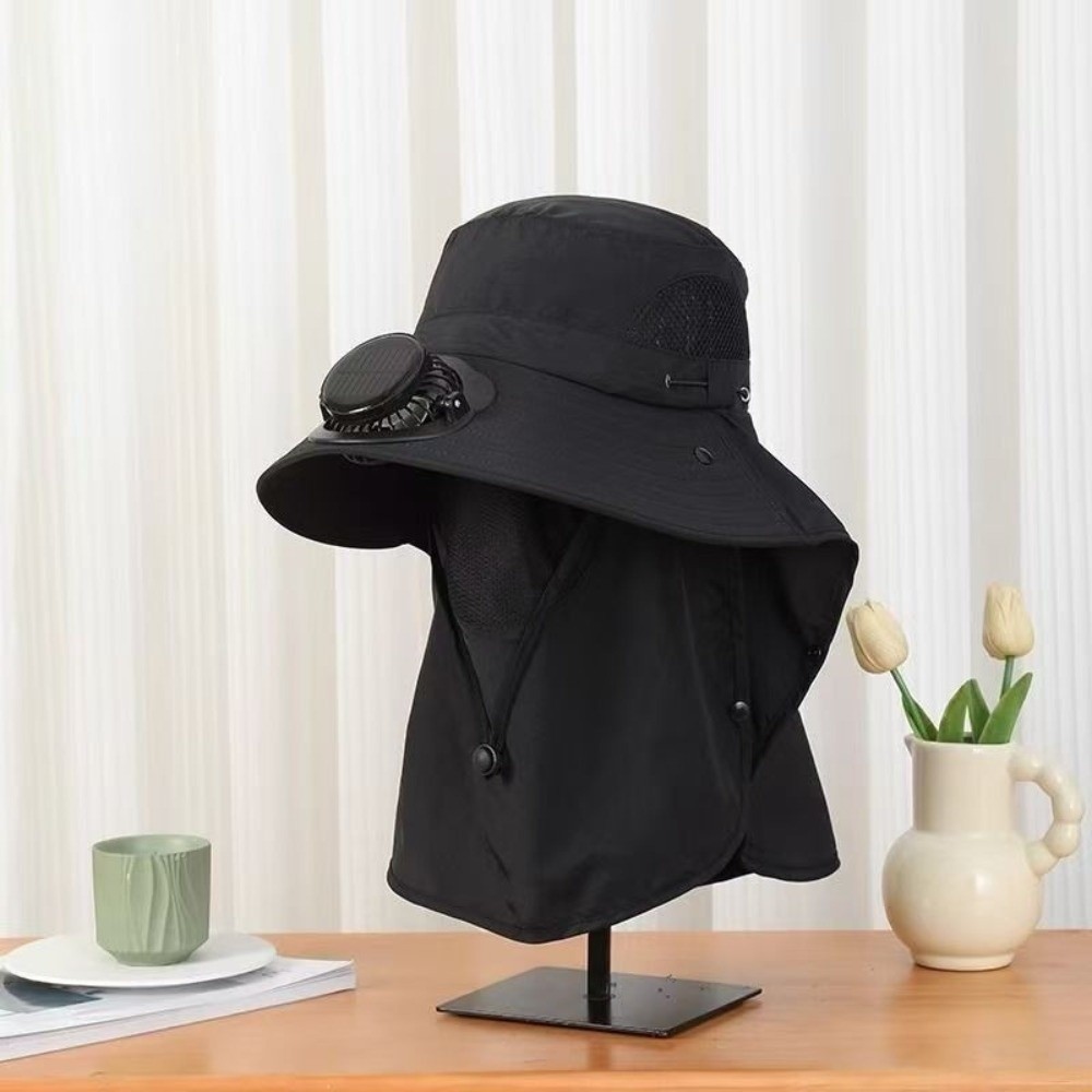 قبعة بمروحة شمسية محمولة قابلة - مراجعة Sun Hat Wide Brim وسعره