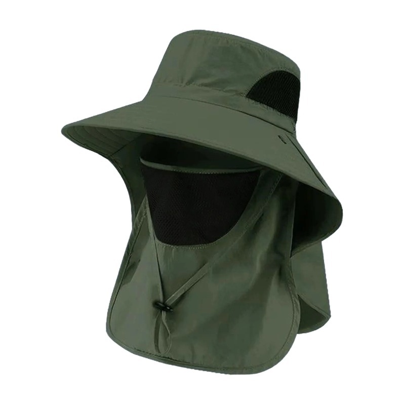 قبعة صيد من البوليستر مع غطاء  - مراجعة Sun Hat Wide Brim وسعره
