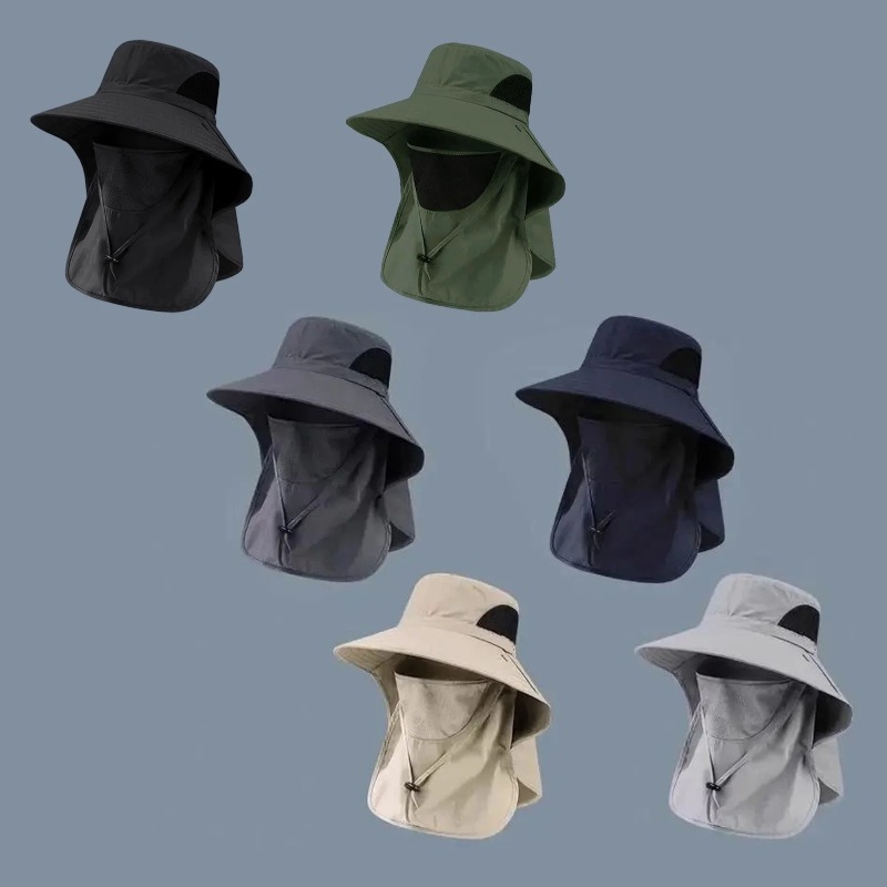 قبعة صيد من البوليستر مع غطاء  - مراجعة Sun Hat Wide Brim وسعره