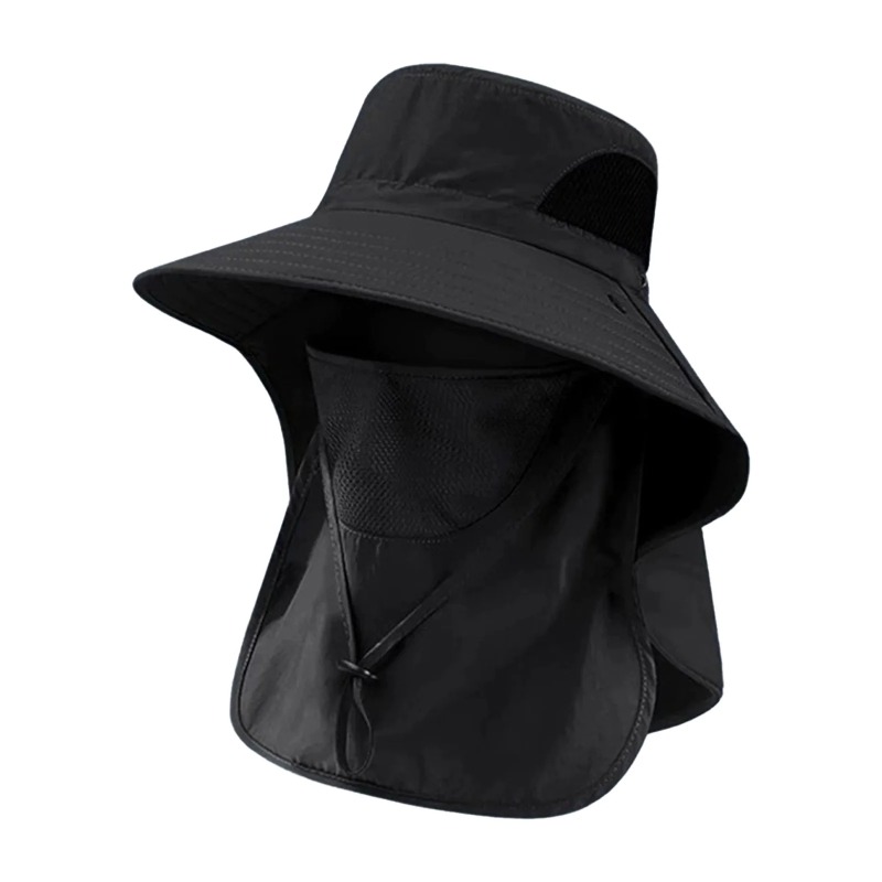 قبعة صيد من البوليستر مع غطاء  - مراجعة Sun Hat Wide Brim وسعره